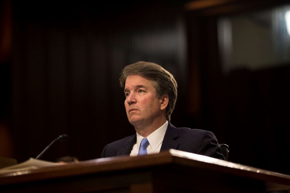 PHOTO: Supreme Court nominee Brett Kavanaugh testifies during the third day of his confirmation hearing before the Senate Judiciary Committee on Capitol Hill in Washington, Sept. 6, 2018. 