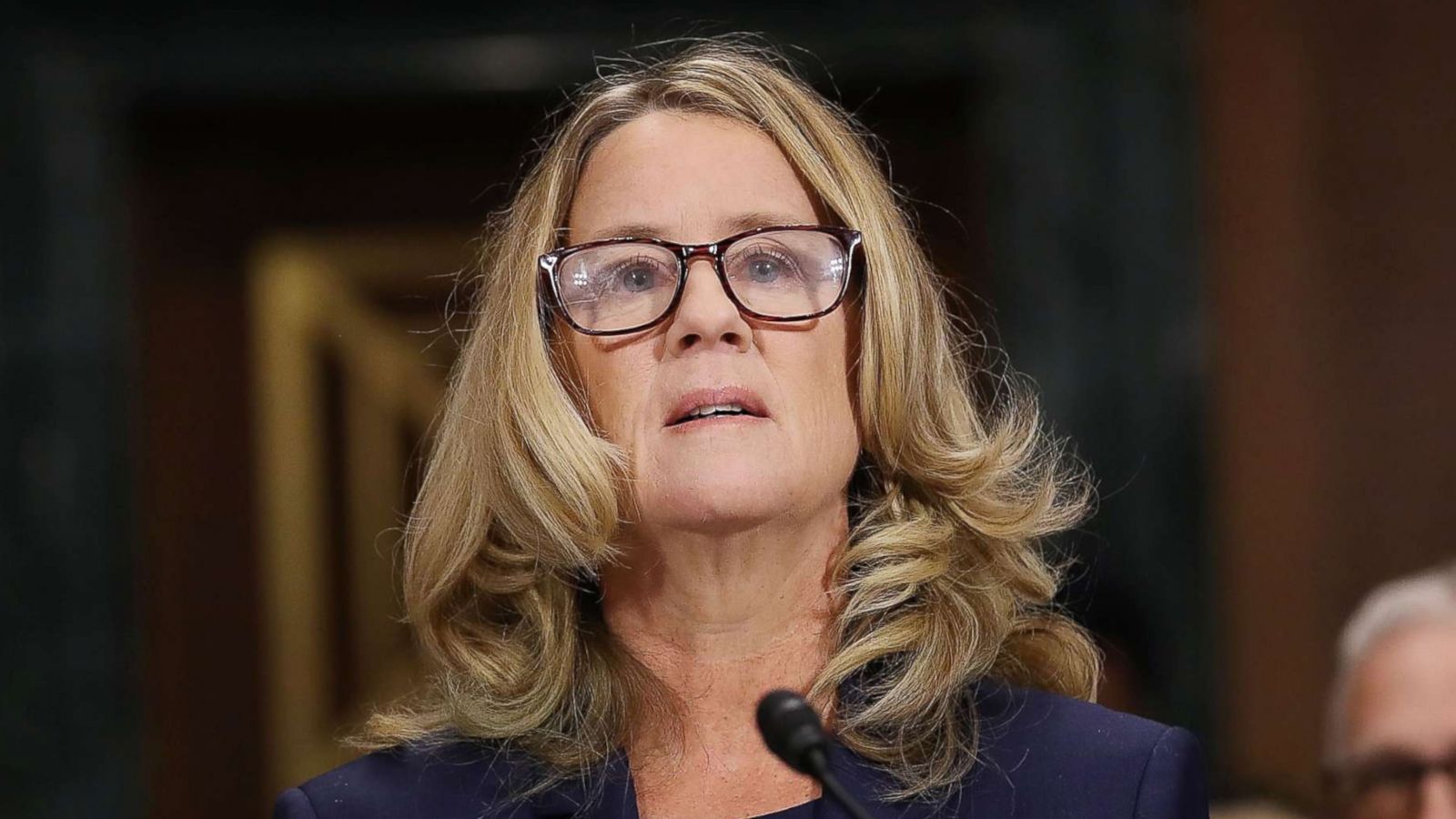 PHOTO: Christine Blasey Ford prepares to testify before the Senate Judiciary Committee in the Dirksen Senate Office Building on Capitol Hill, Sept. 27, 2018 in Washington.