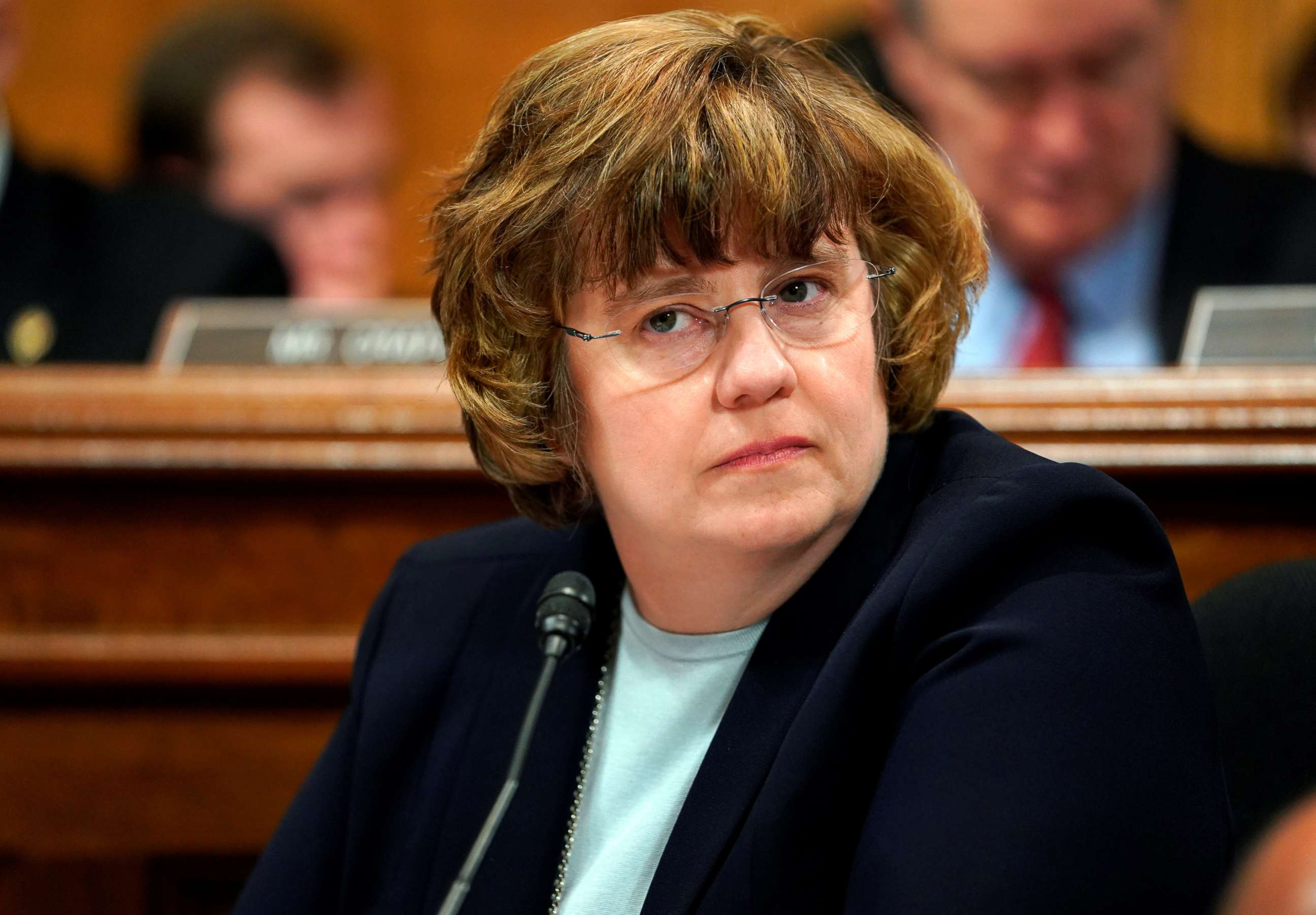 PHOTO: Phoenix prosecutor Rachel Mitchell listens during opening statements before Christine Blasey Ford testifies to the Senate Judiciary Committee on Capitol Hill in Washington, Sept. 27, 2018.