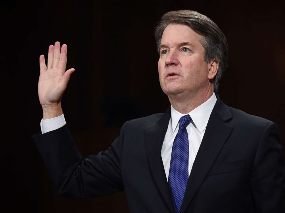 PHOTO: Supreme Court nominee Judge Brett Kavanaugh arrives to testify before the Senate Judiciary Committee on Capitol Hill in Washington, Sept. 27, 2018.