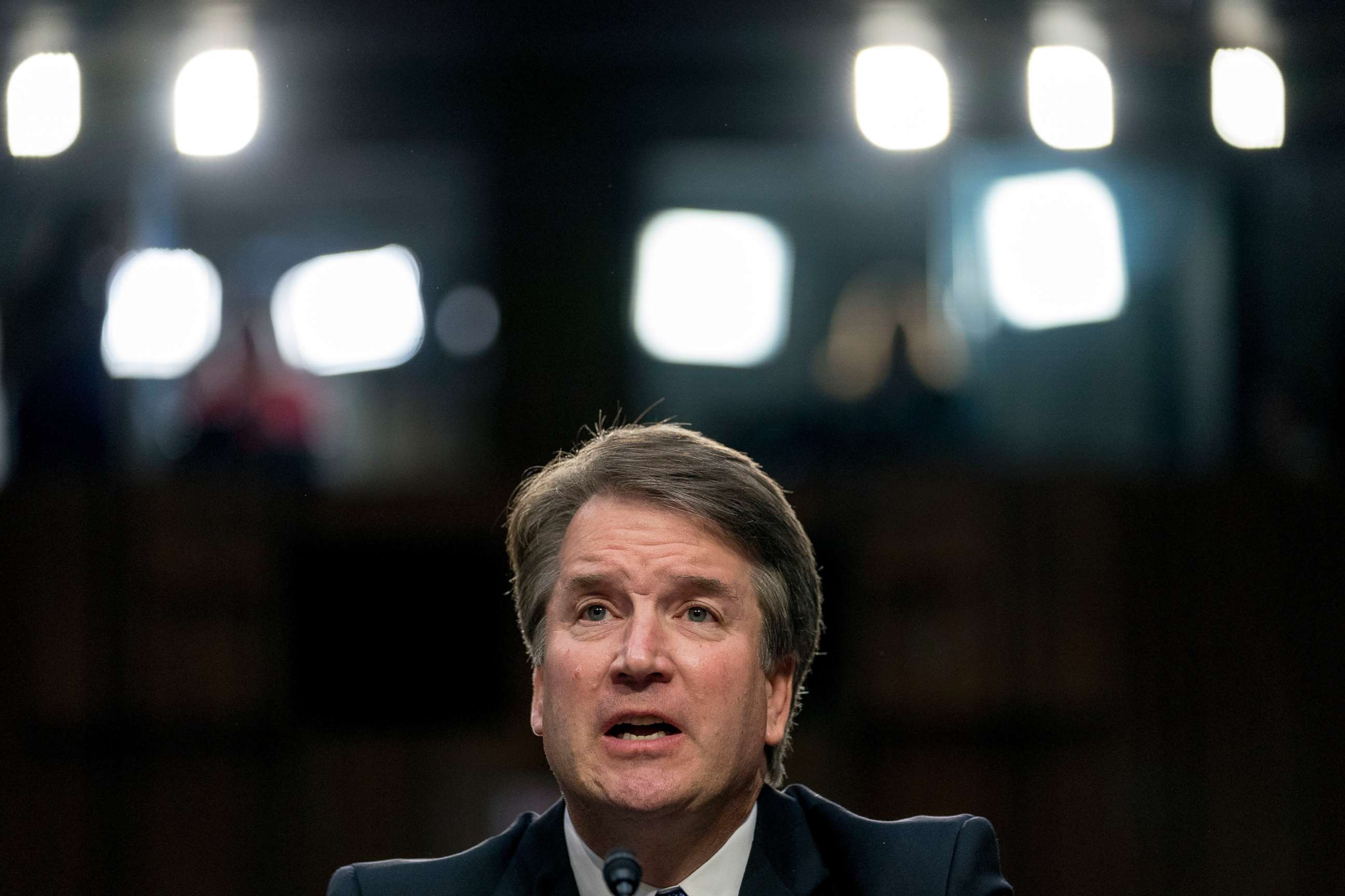 PHOTO: Judge Brett Kavanaugh speaks before the Senate Judiciary Committee on Capitol Hill in Washington, Sept. 4, 2018.