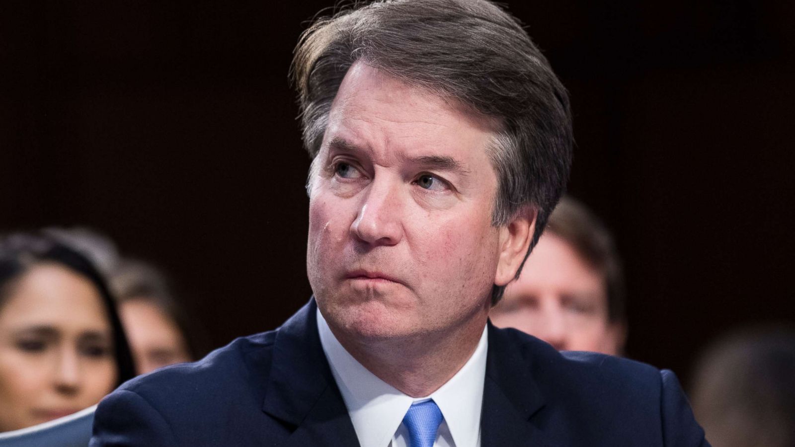 PHOTO: Brett Kavanaugh listens to Senators on day three of his confirmation hearing in the Senate Judiciary Committee to be Associate Justice of the Supreme Court on Sept. 6, 2018.