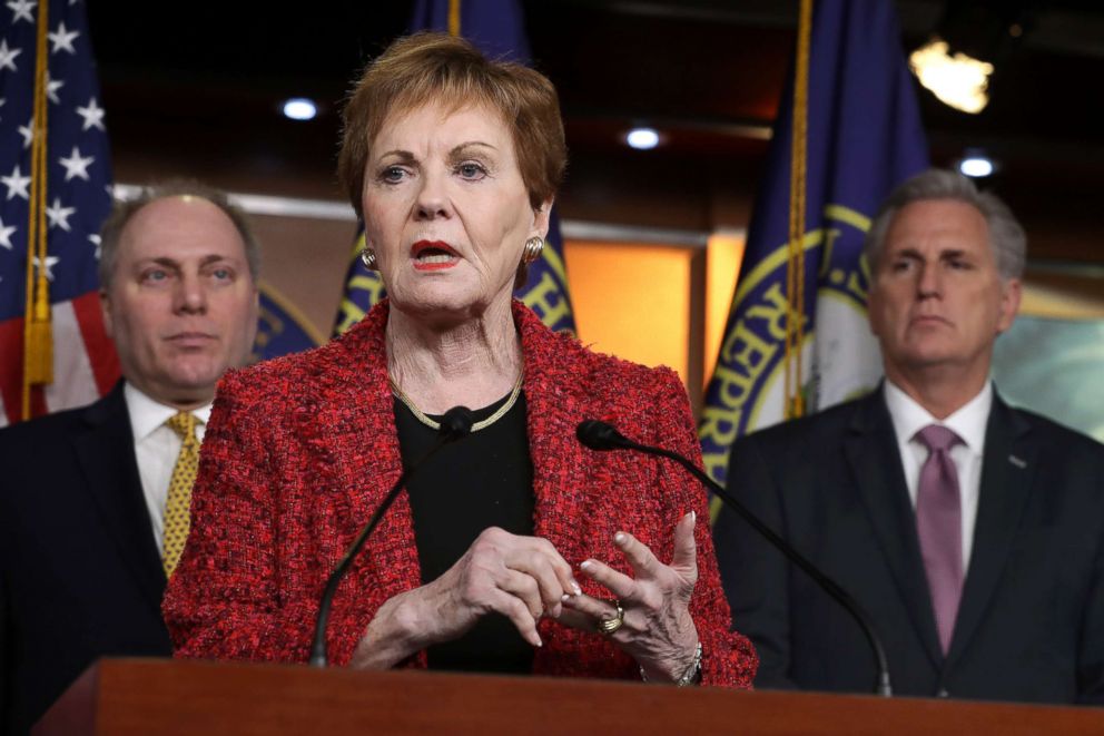 PHOTO: House Appropriations Committee ranking member Rep. Kay Granger speaks during a news conference at the U.S. Capitol, Feb. 13, 2019, in Washington, DC.