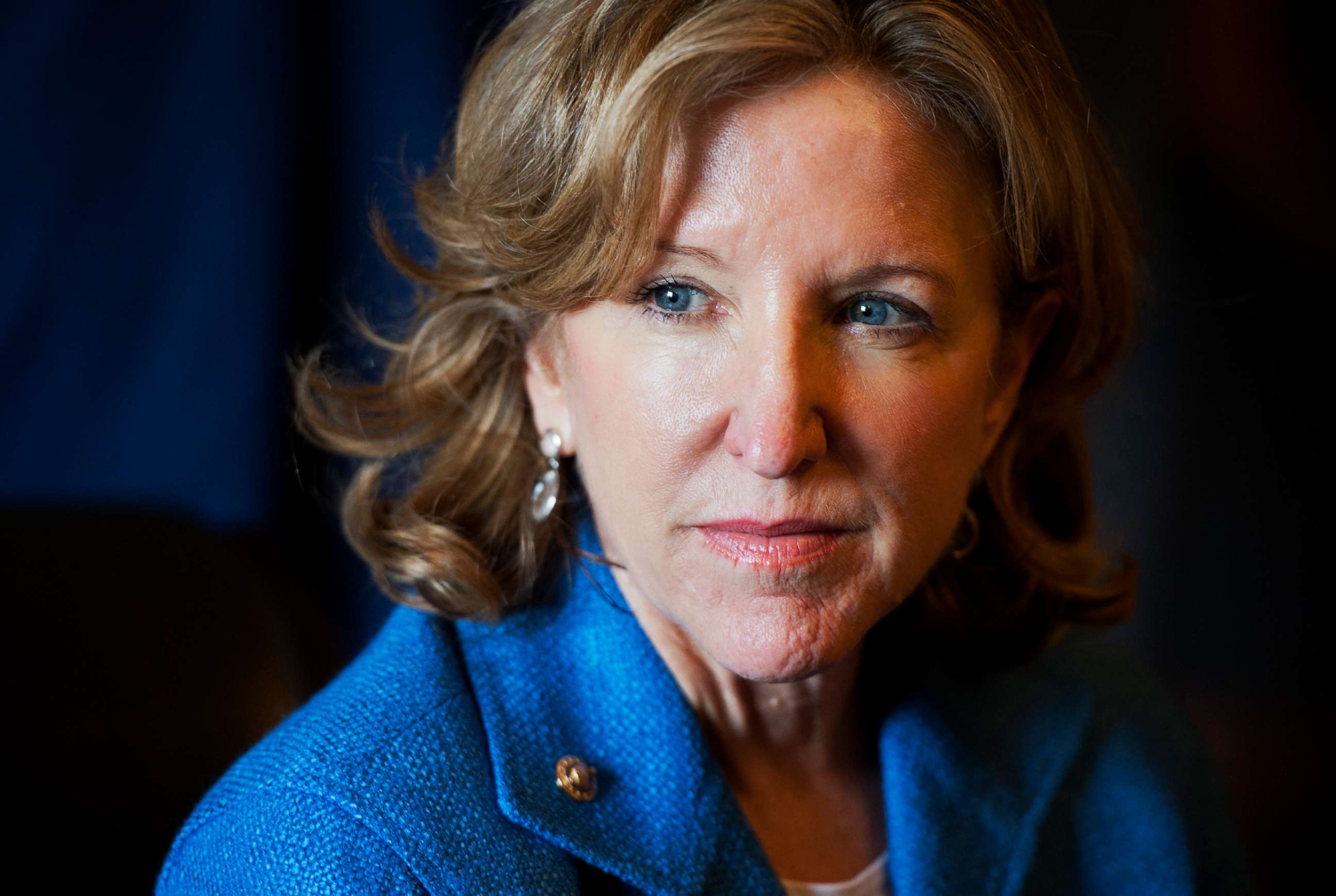 PHOTO: Sen. Kay Hagan, D-N.C., conducts a meeting in the Senate Reception Room of the Capitol in Washtington, D.C., July 22, 2014. 