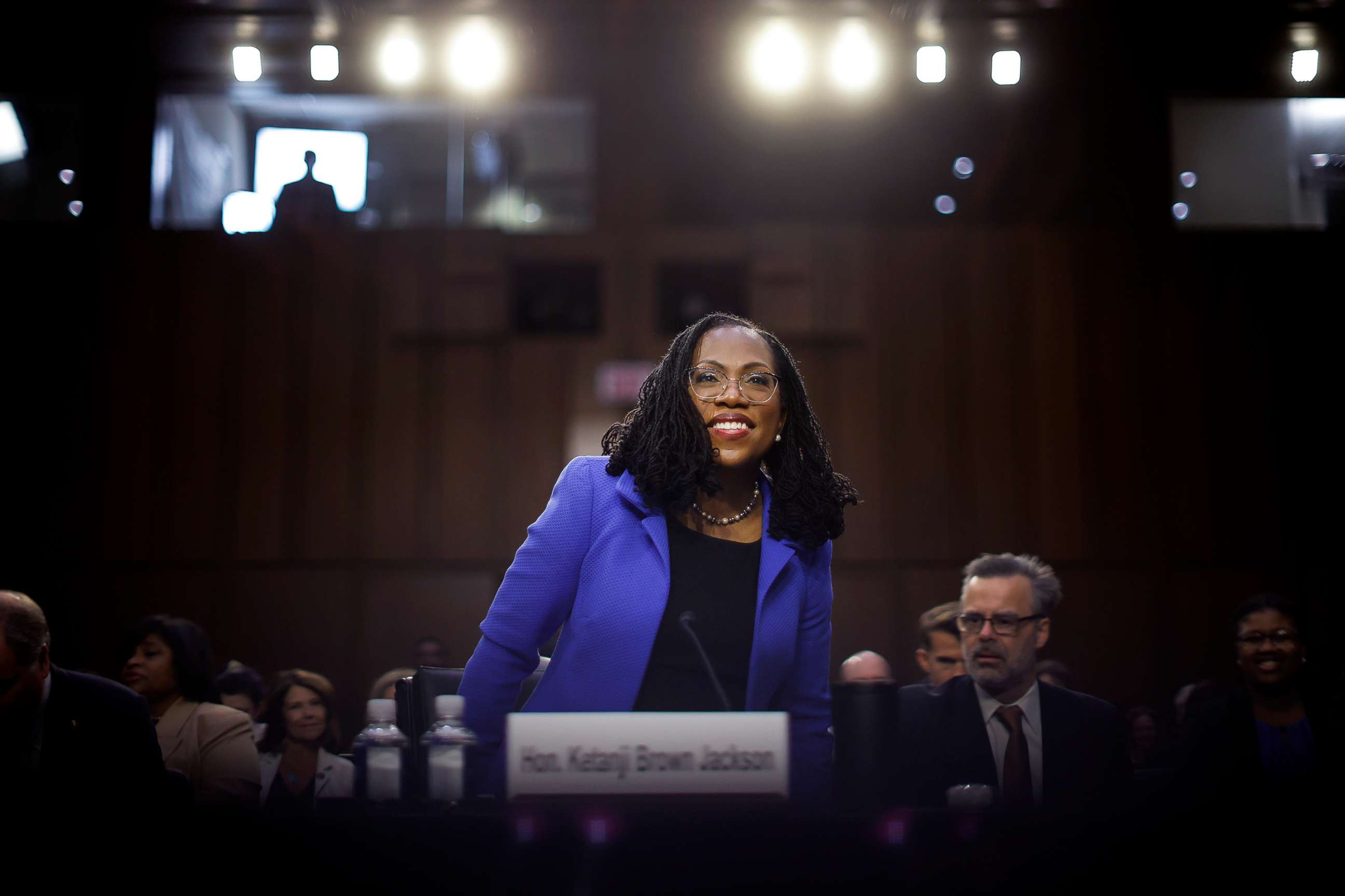 PHOTO: Supreme Court nominee Judge Ketanji Brown Jackson arrives for the third day of her confirmation hearing before the Senate Judiciary Committee on Capitol Hill, March 23, 2022, in Washington, D.C. 