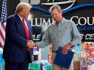 Trump, Kemp make rare appearance together to survey Hurricane Helene damage