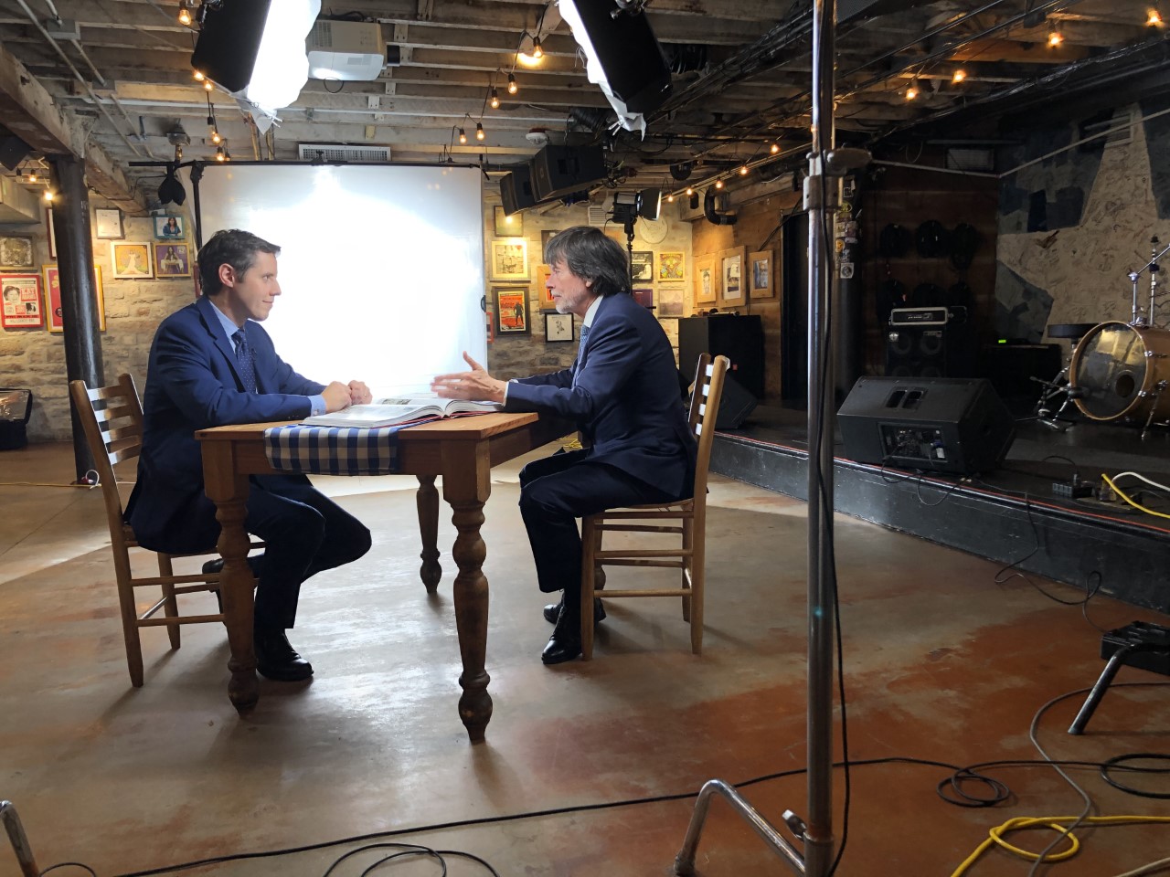 PHOTO: Filmmaker Ken Burns sits down with ABC News' Political Director Rick Klein to discuss his latest documentary, "Country Music," and baseball.