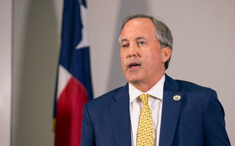 PHOTO: Texas Attorney General Ken Paxton speaks about a lawsuit he filed against the federal government to end DACA during a press conference in Austin, Texas, May 1, 2018.