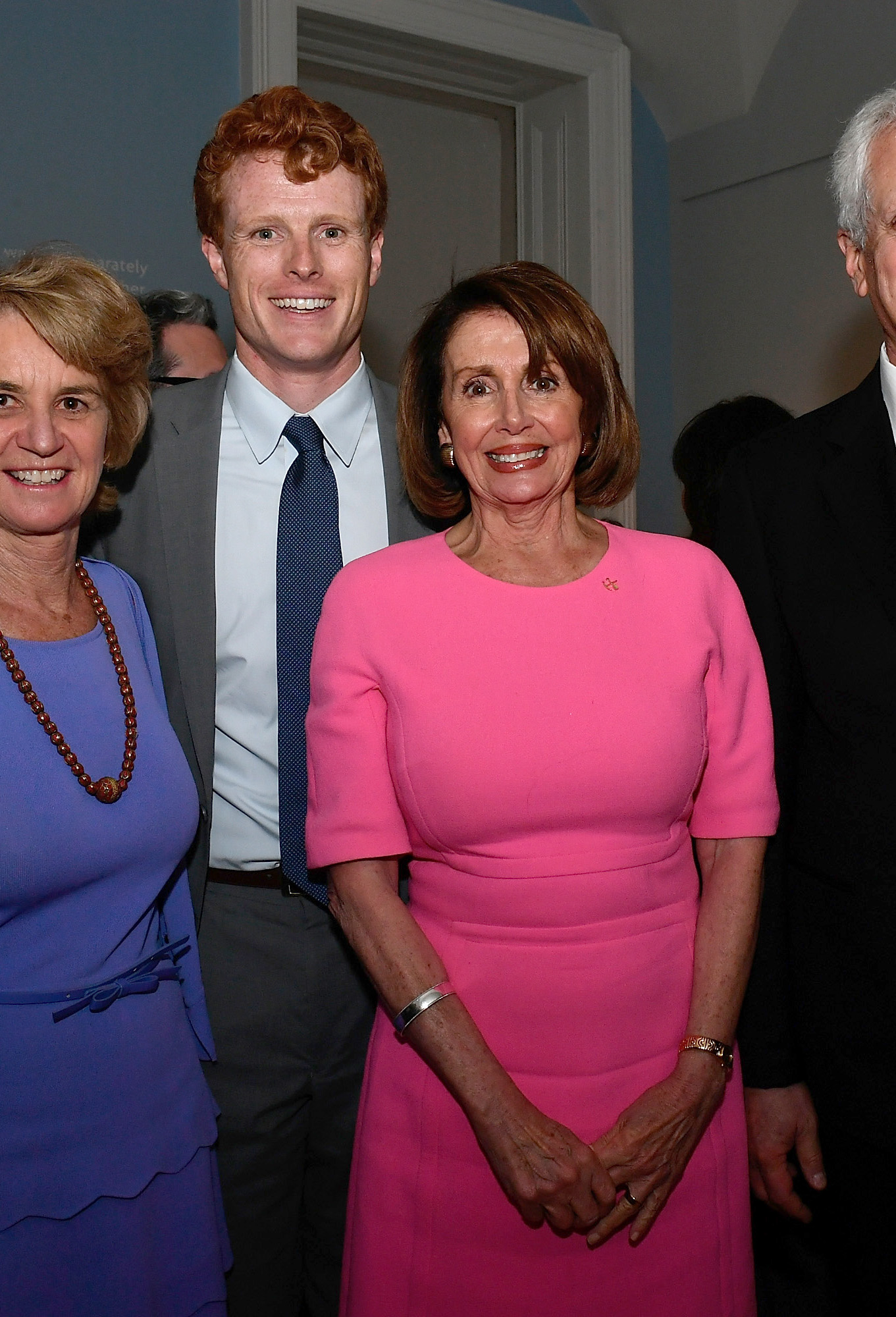 PHOTO: Rep. Joe Kennedy III (D-MA)and House Speaker Nancy Pelosi (D-CA) attend at American Visionary: John F. Kennedy's Life and Times debut gala at Smithsonian American Art Museum, May 2, 2017, in Washington, D.C. 