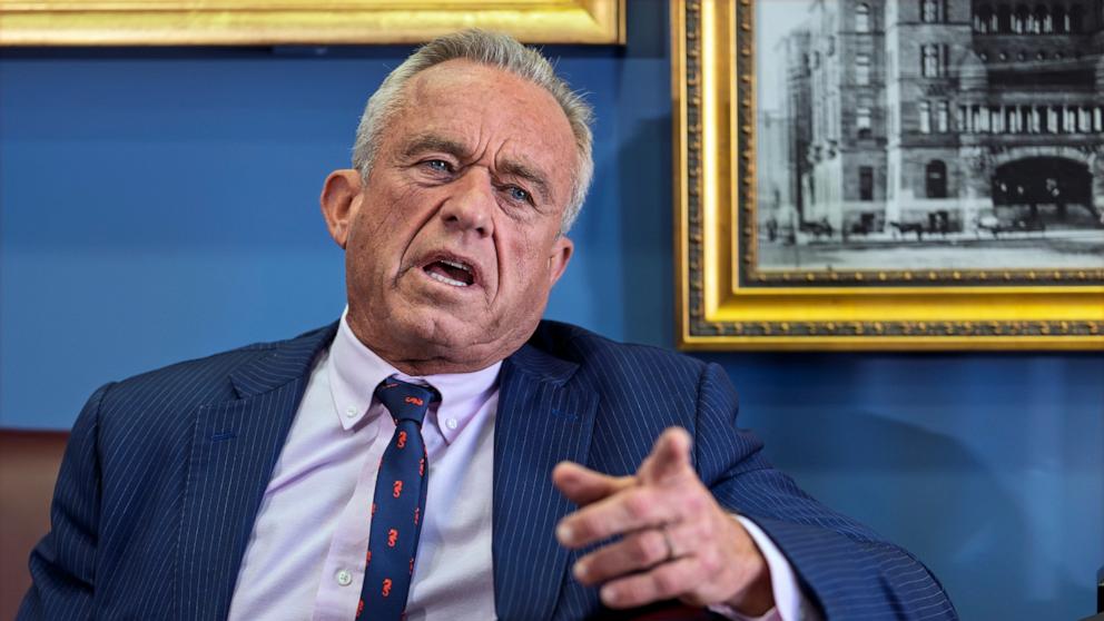 PHOTO: Robert F. Kennedy Jr., President-elect Donald Trump's nominee to be secretary of Health and Human Services, speaks during a meeting at the Capitol in Washington, Jan. 9, 2025.