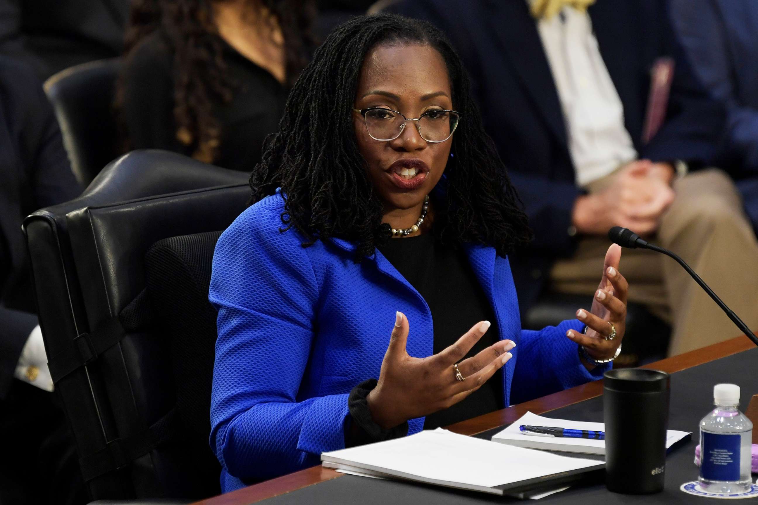 PHOTO: Supreme Court nominee Ketanji Brown Jackson testifies during her Senate Judiciary Committee confirmation hearing on Capitol Hill in Washington, D.C., March 23, 2022.