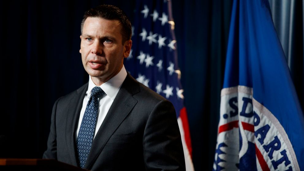 PHOTO: Department of Homeland Security acting Secretary Kevin McAleenan speaks during a news conference in Washington, June 28, 2019.