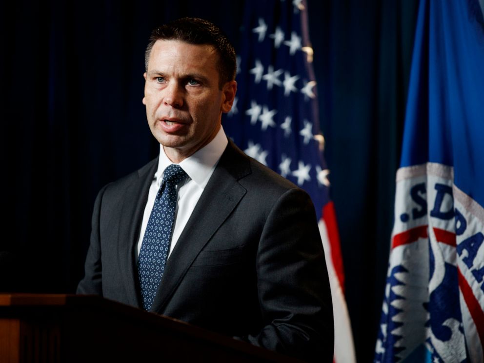PHOTO: Department of Homeland Security acting Secretary Kevin McAleenan speaks during a news conference in Washington, June 28, 2019.