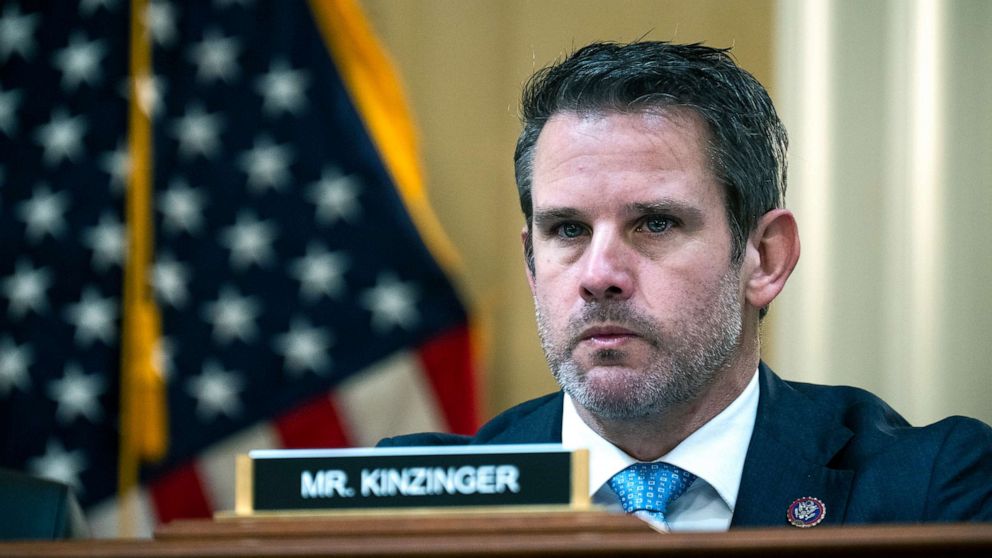 PHOTO: Rep. Adam Kinzinger attends the Select Committee to Investigate the January 6th Attack on the United States Capitol markup, Dec. 1, 2021. 