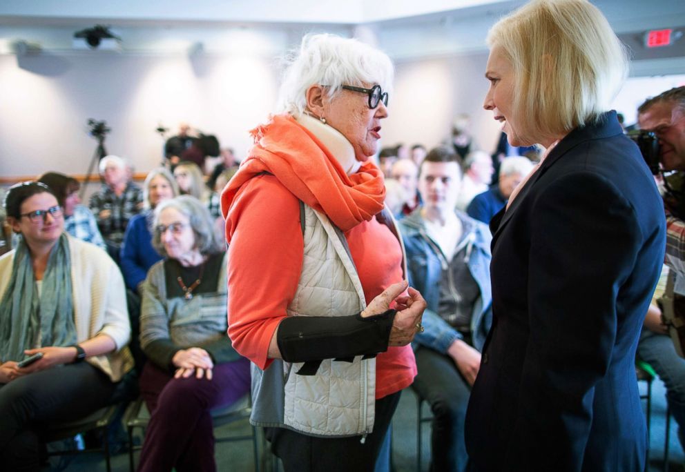 PHOTO: Kirsten Gillibrand campaigns at the Portsmouth Public Library during a campaign stop in Portsmouth, New Hampshire, March 15, 2019.