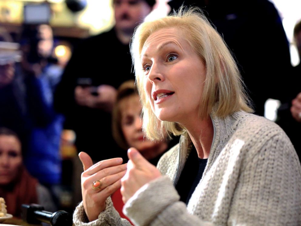 PHOTO: Sen. Kirsten Gillibrand meets with residents in Sioux City, Iowa, Jan. 18, 2019.
