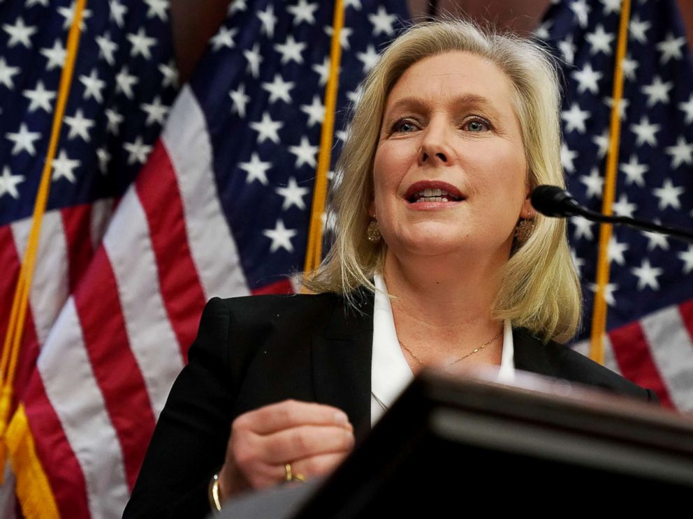 PHOTO: Sen. Kirsten Gillibrand (D-NY) speaks during a news conference on Dec. 6, 2017, on Capitol Hill.