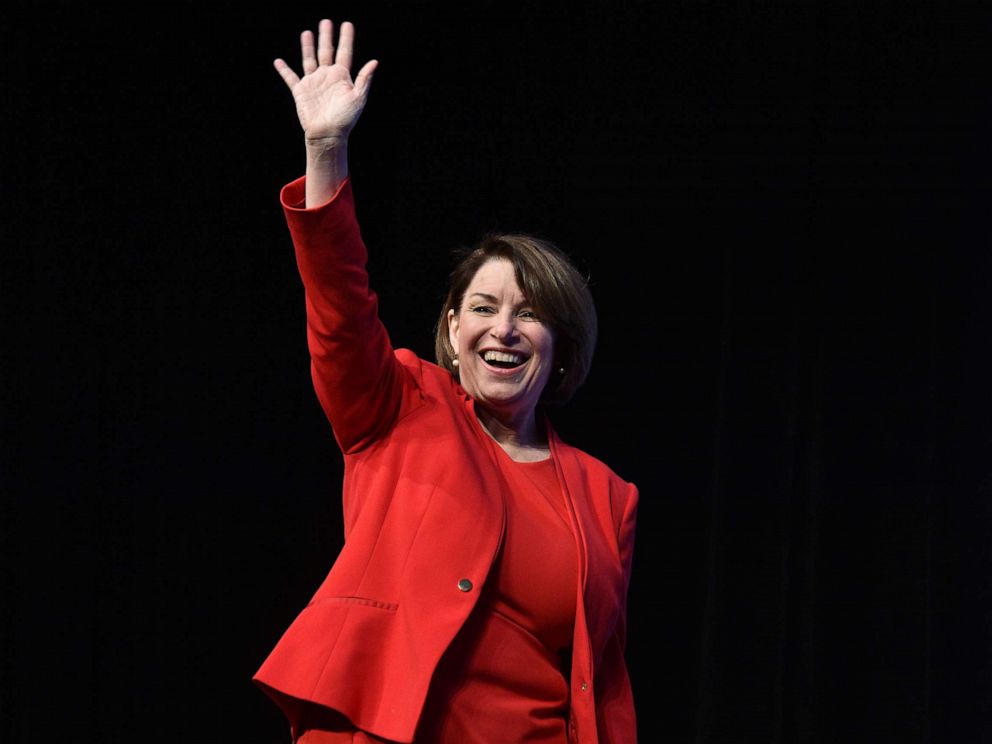 PHOTO: Democratic presidential candidate, U.S. Sen. Amy Klobuchar (D-MN) speaks during the Nevada Democrats First in the West event at Bellagio Resort & Casino on November 17, 2019 in Las Vegas, Nevada.