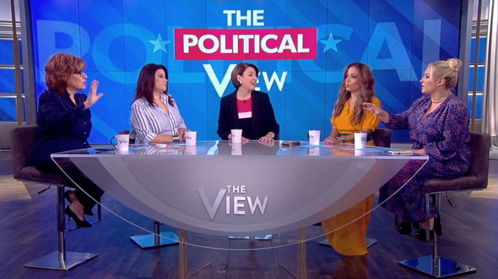 PHOTO: Senator and 2020 presidential candidate, Amy Klobuchar appears on ABC's "The View," May 17, 2019.