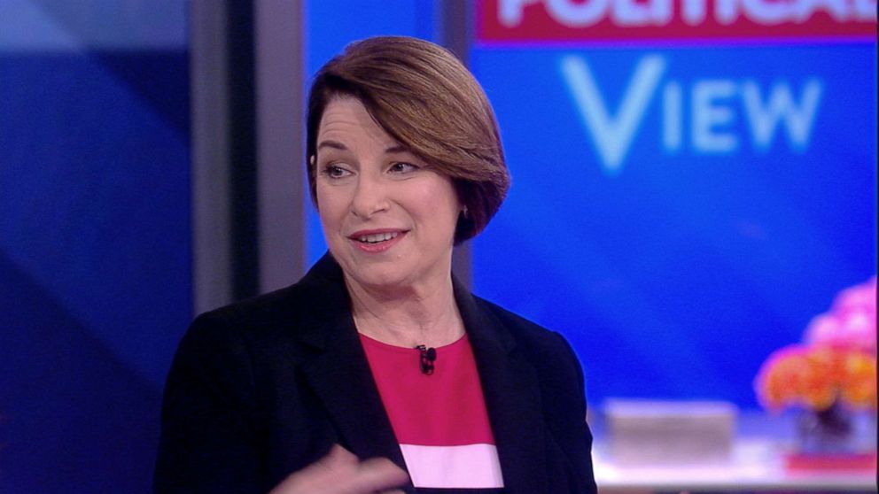 PHOTO: Senator and 2020 presidential candidate, Amy Klobuchar appears on ABC's "The View," May 17, 2019.