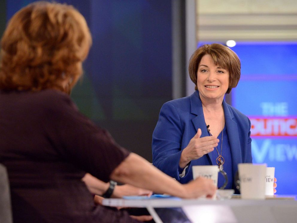PHOTO: Senator Amy Klobuchar appears on ABCs The View, Oct. 18, 2018.