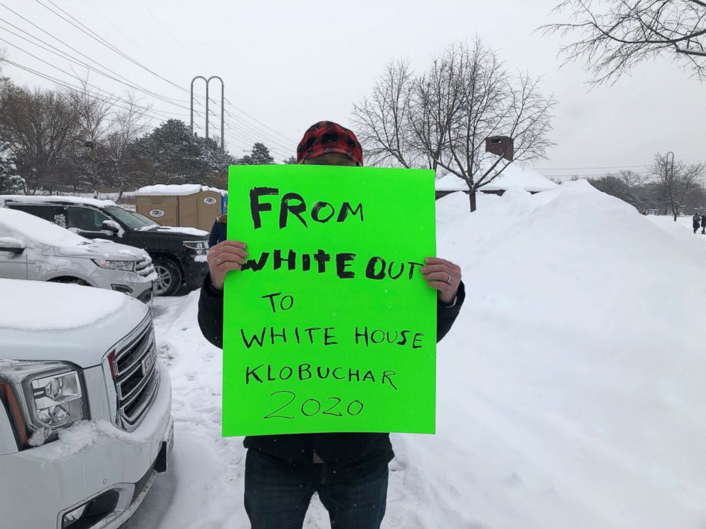 PHOTO: Supporters in Minnesota arrived in droves as Sen. Amy Klobuchar announced her candidacy for president of the United States. Feb. 10, 2019.