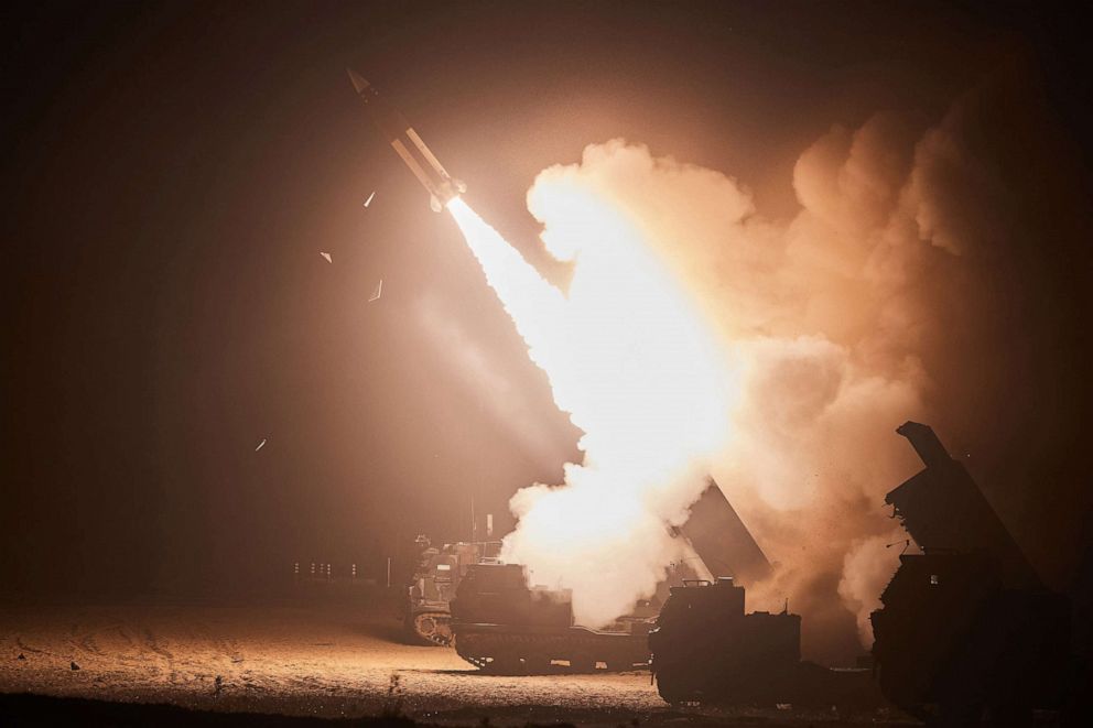 PHOTO: A missile is fired during a joint training between the United States and South Korea  in East Coast, South Korea, June 6, 2022.