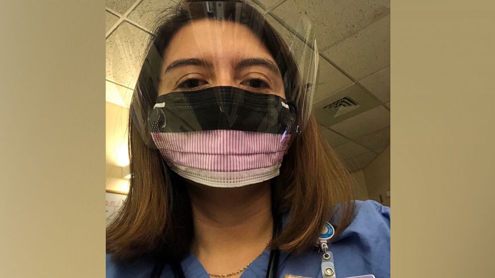 PHOTO: Krissia Rivera is shown wearing Personal Protective Equipment.