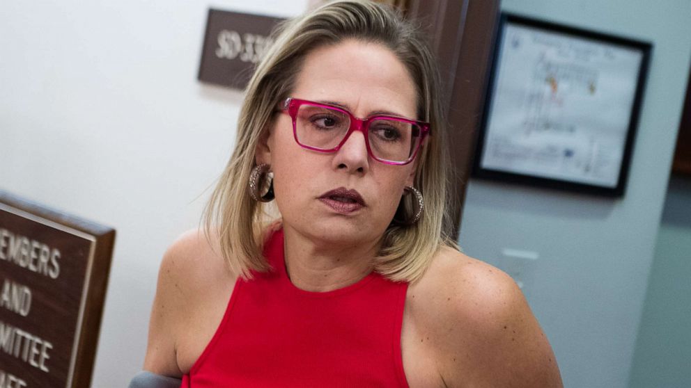 Sen. Kyrsten Sinema claps back after chased into bathroom by pro-Biden agenda protesters