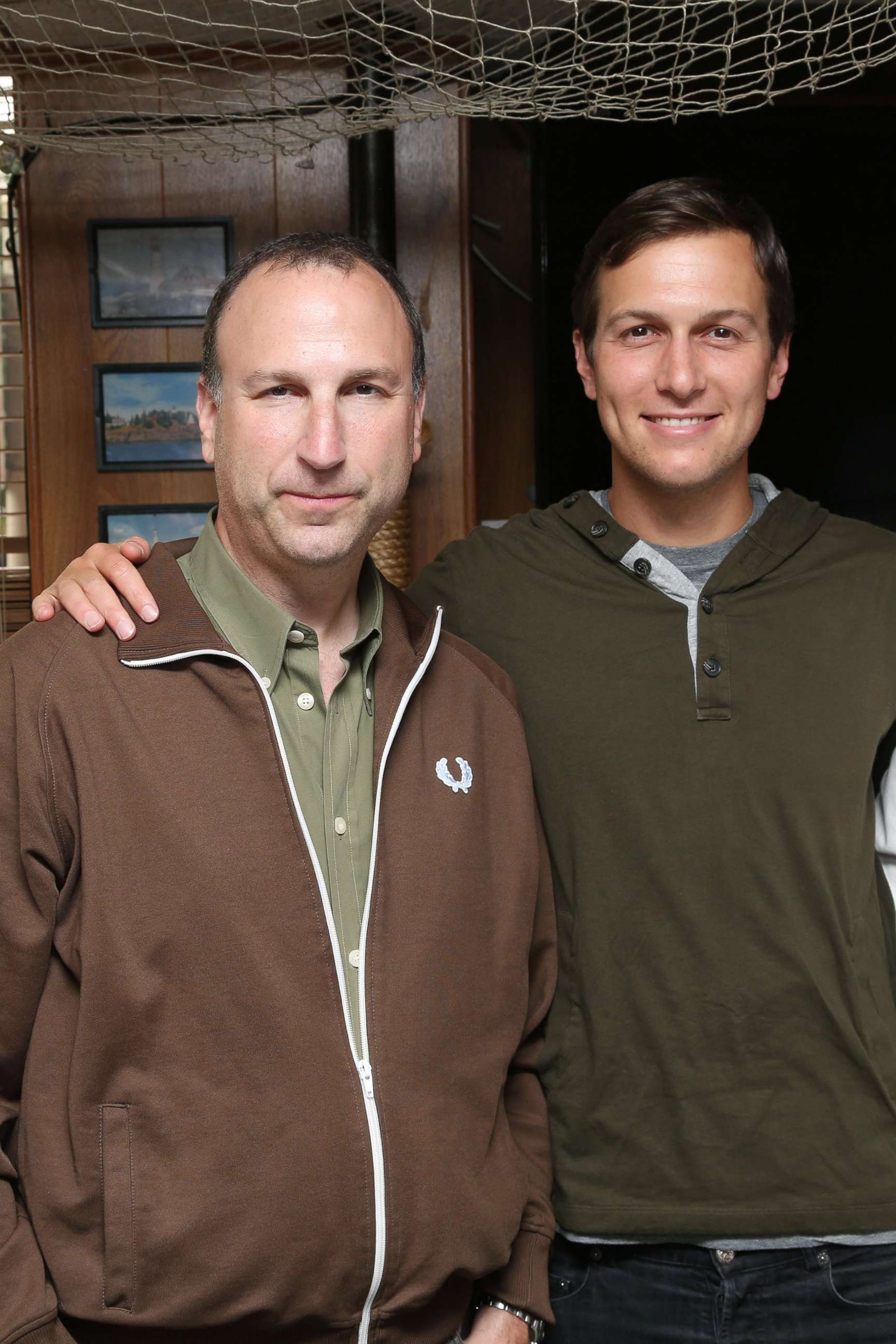 PHOTO: Ken Kurson and Jared Kushner attend The New York Observer Celebrates Robert Kurson's New Book PIRATE HUNTERS at The Rusty Knot, June 15, 2015, in New York.