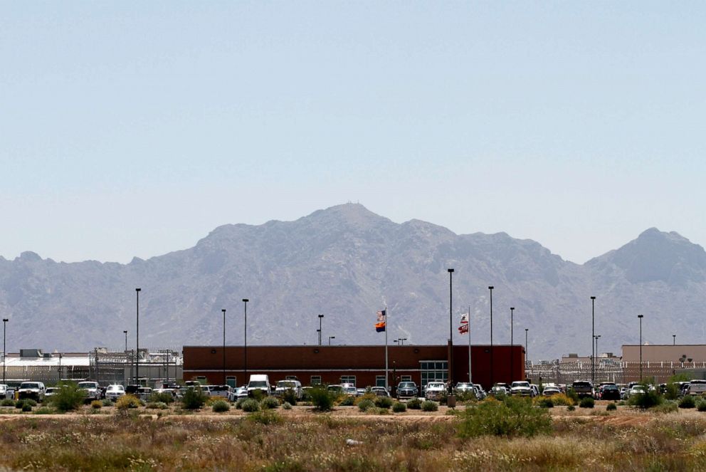 PHOTO: Vehicles are parked outside the La Palma Correctional Center in Eloy, Ariz., May 11, 2010.