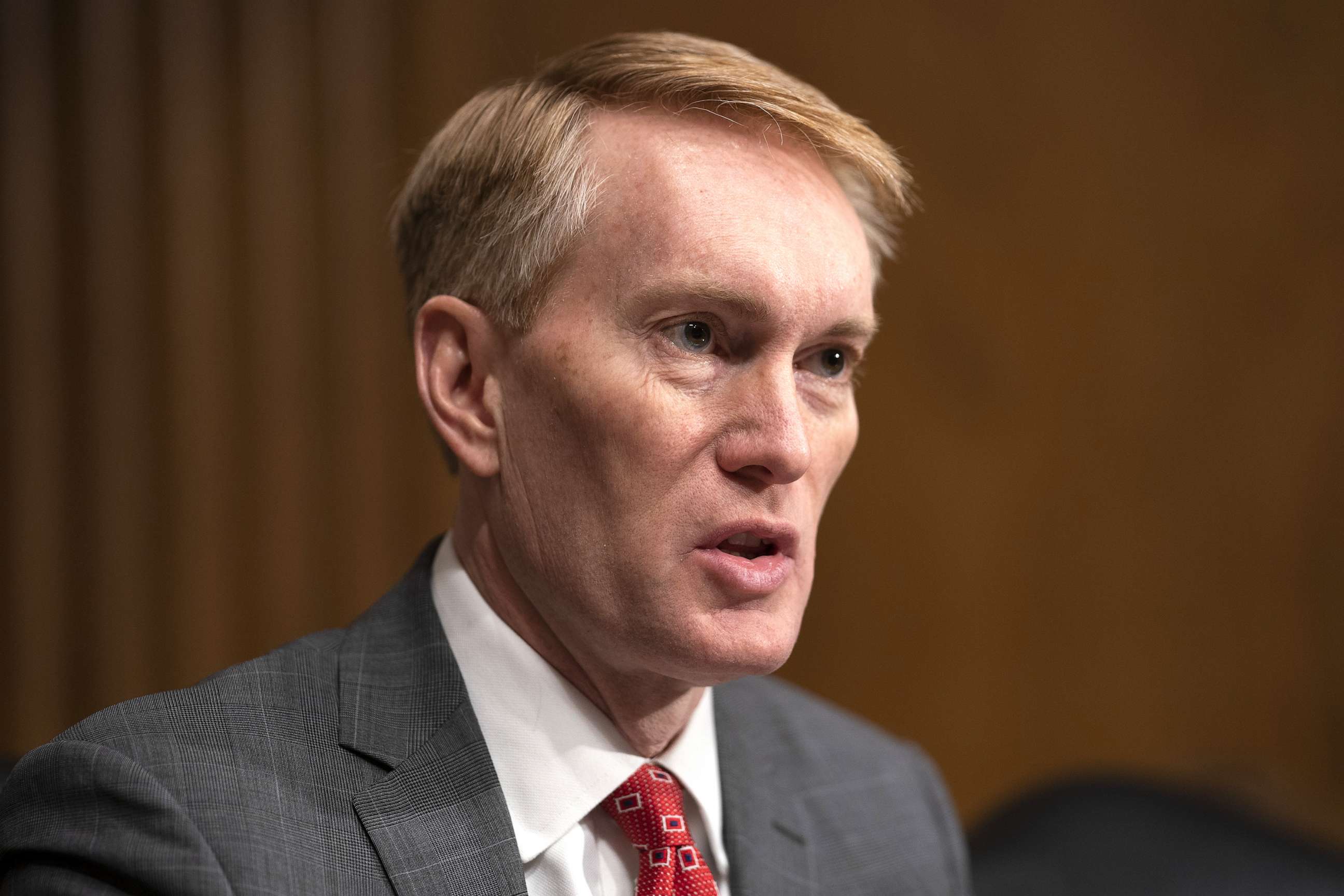 PHOTO: Senator James Lankford during a hearing of the Senate Homeland Security and Governmental Affairs Committee on at the Capitol, April 18, 2023.