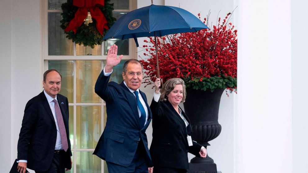 PHOTO: Russian Foreign Minister Sergei Lavrov departs the White House in Washington, Dec. 10, 2019, after meeting with President Donald Trump.