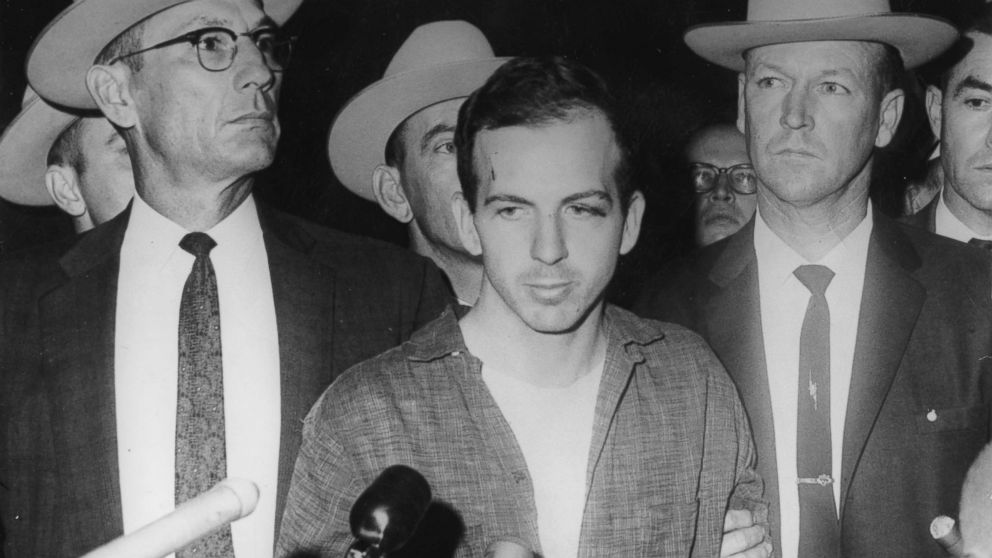 PHOTO: Alleged John F. Kennedy assassin Lee Harvey Oswald during a press conference shortly after his arrest, November 22, 1963 in Dallas. 