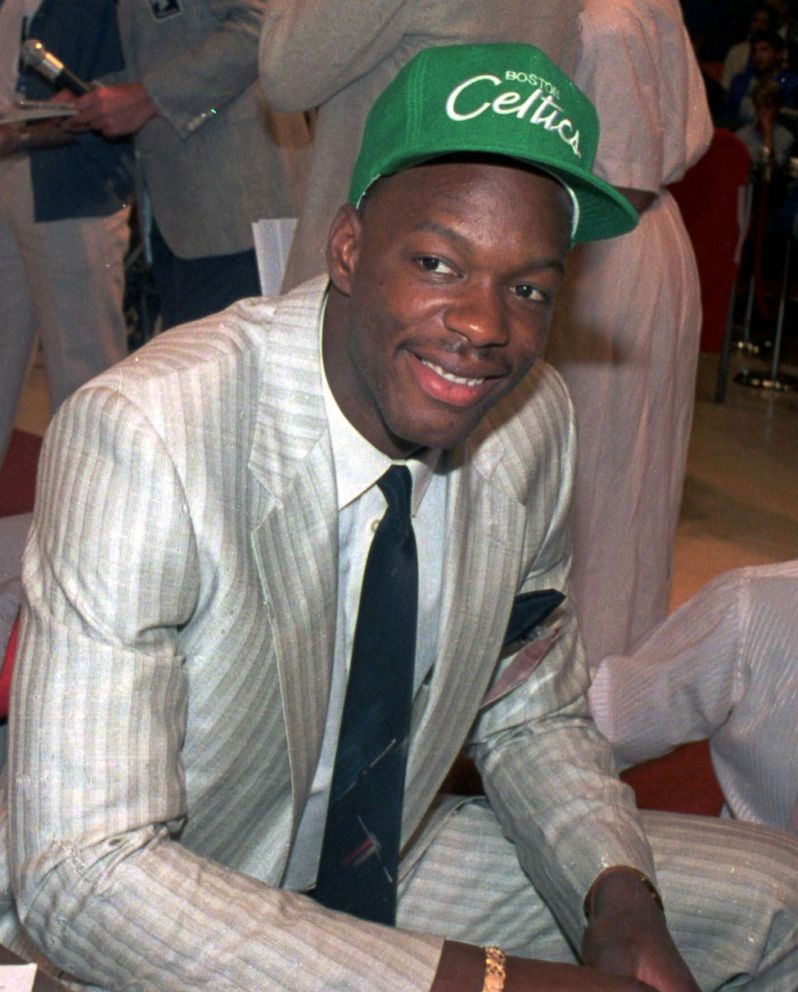 PHOTO: Len Bias wears a Boston Celtics hat after being selected as the No. 2 pick in the NBA draft in New York, June 17, 1986
