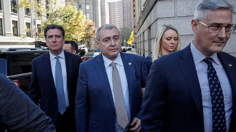 PHOTO: Ukrainian-American businessman Lev Parnas arrives for his arraignment at the United States Courthouse in the Manhattan borough of New York, Oct. 23, 2019.