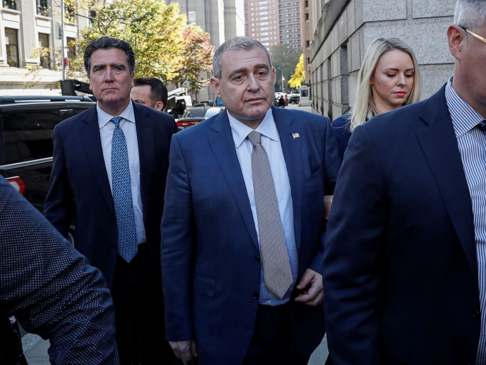 PHOTO: Ukrainian-American businessman Lev Parnas arrives for his arraignment at the United States Courthouse in the Manhattan borough of New York, Oct. 23, 2019.