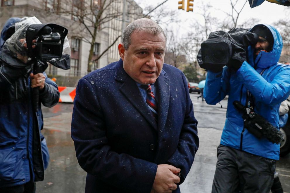 PHOTO: Ukrainian-American businessman Lev Parnas, an associate of President Donald Trump's personal lawyer Rudy Giuliani, arrives for a bail hearing at the Manhattan Federal Court in New York, Dec. 17, 2019. 