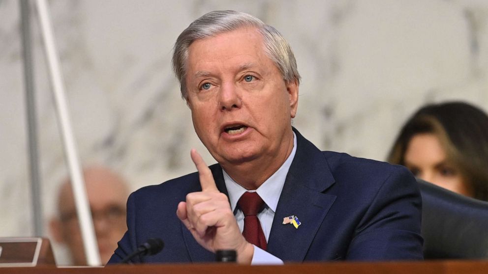PHOTO: Senator Lindsey Graham speaks during Judge Ketanji Brown Jackson's testimony during the third day of a Senate Judiciary Committee confirmation hearing on Capitol Hill in Washington, D.C., March 23, 2022.