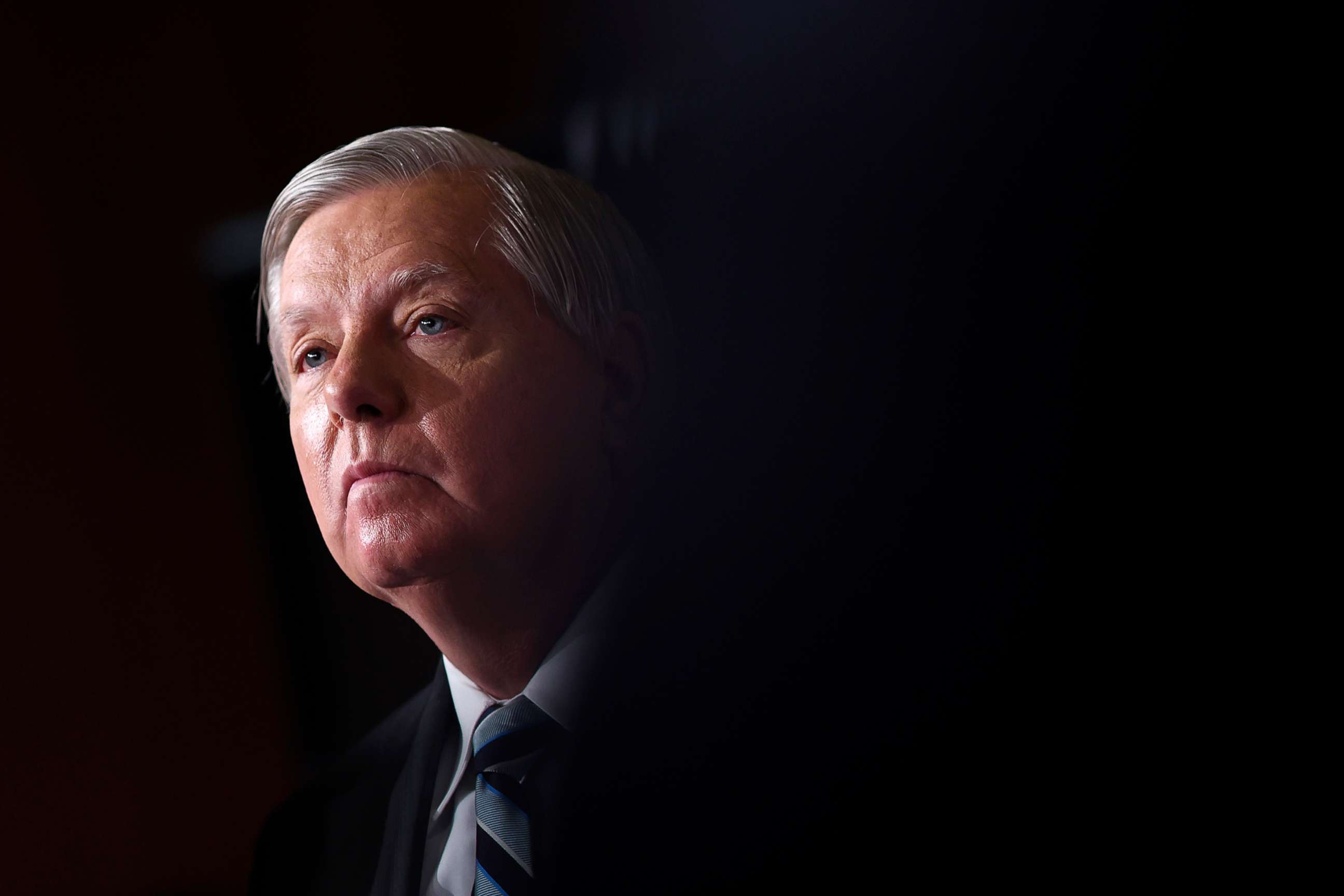 PHOTO: Sen. Lindsey Graham attends a press conference at the U.S. Capitol on Aug. 5, 2022, in Washington, D.C.