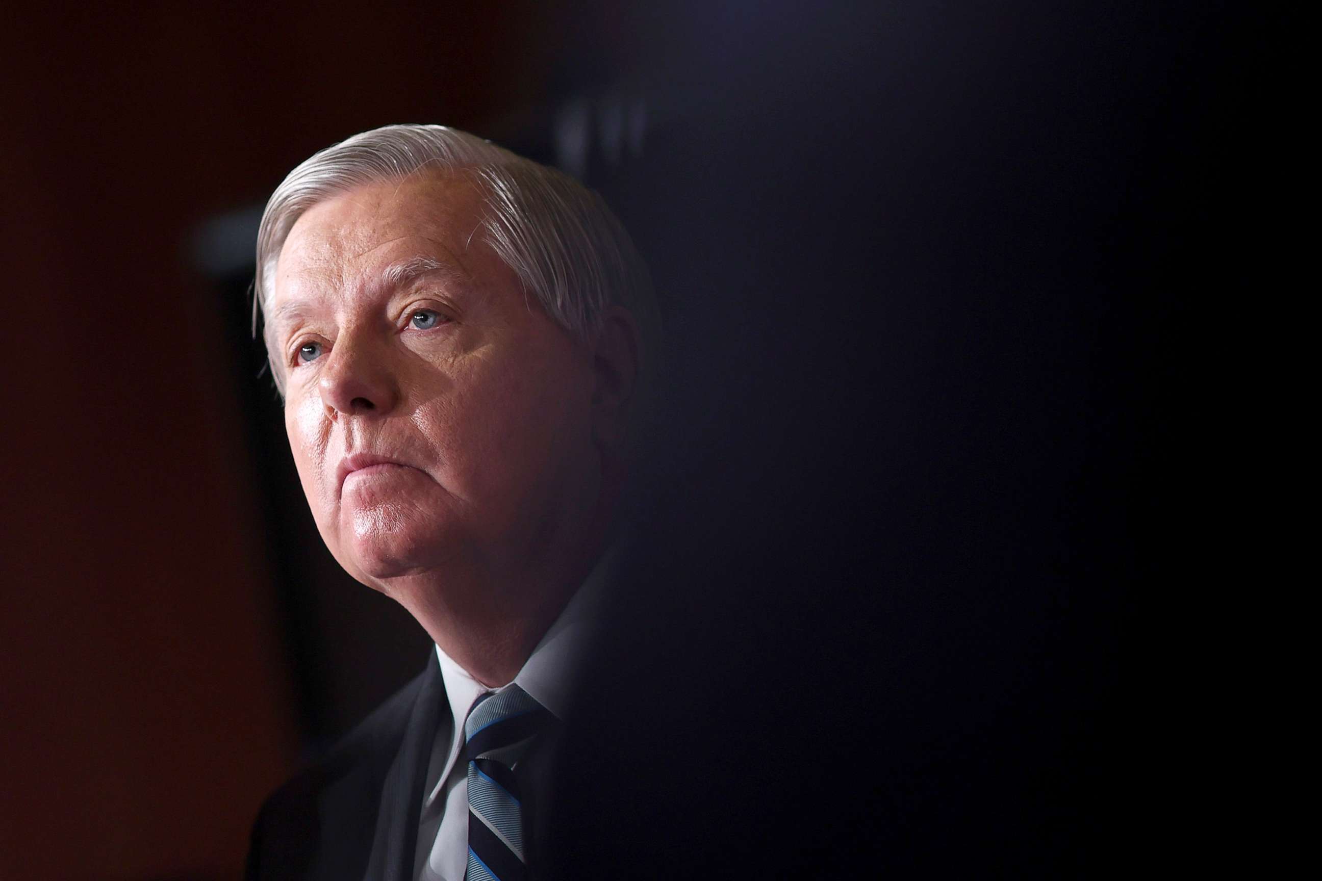 PHOTO: Sen. Lindsey Graham attends a press conference in Washington, Aug. 5, 2022.