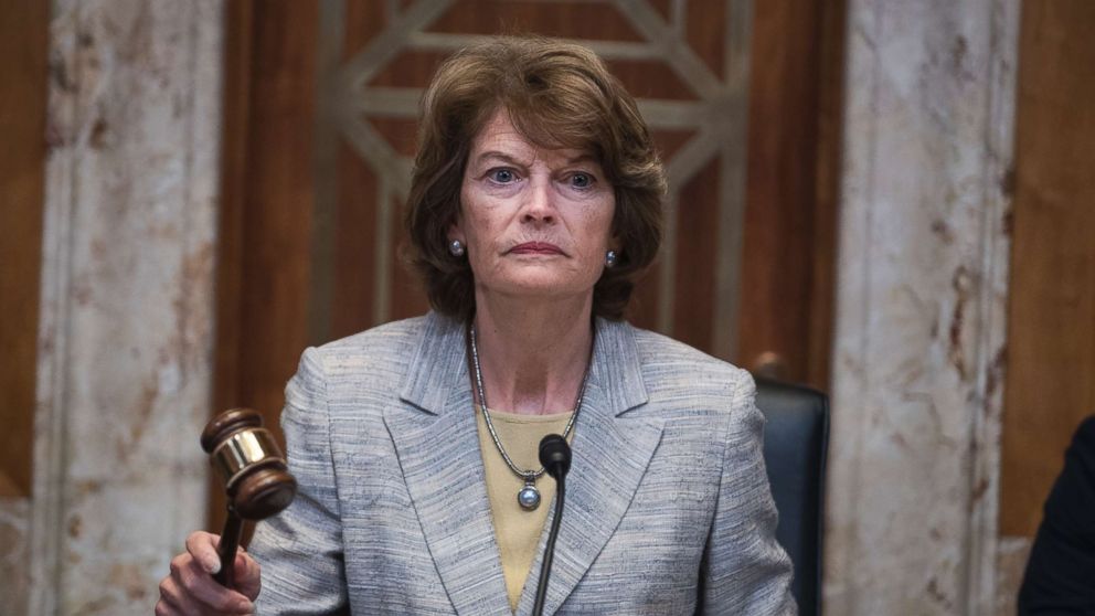 PHOTO: Sen. Lisa Murkowski, gavels in a Senate Appropriations Interior, Environment, and Related Agencies Subcommittee hearing in Dirksen Building on the FY2019 budget request for the Interior Department on May 10, 2018.