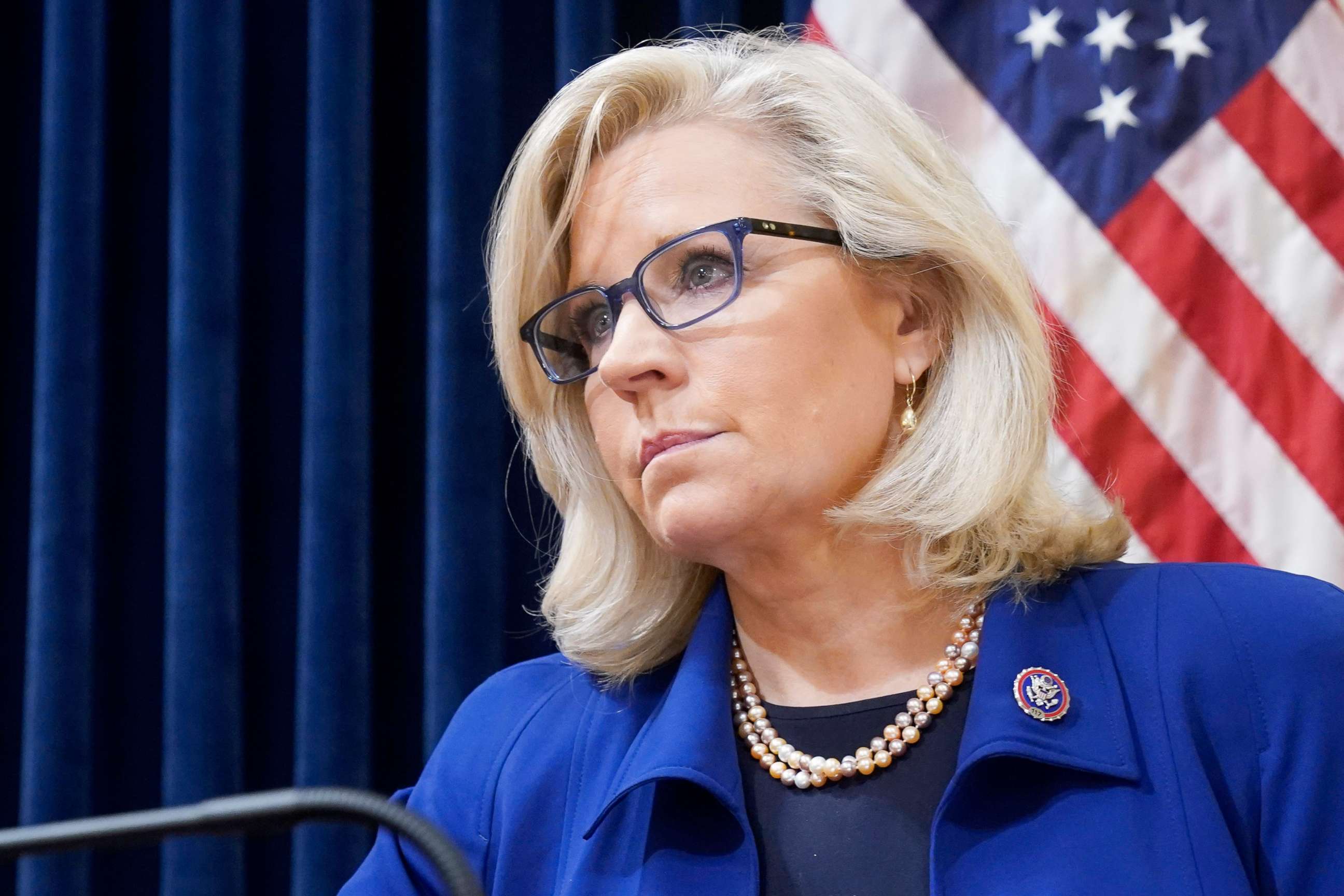 PHOTO: Rep. Liz Cheney listens during a hearing in Washington, July 27, 2021.