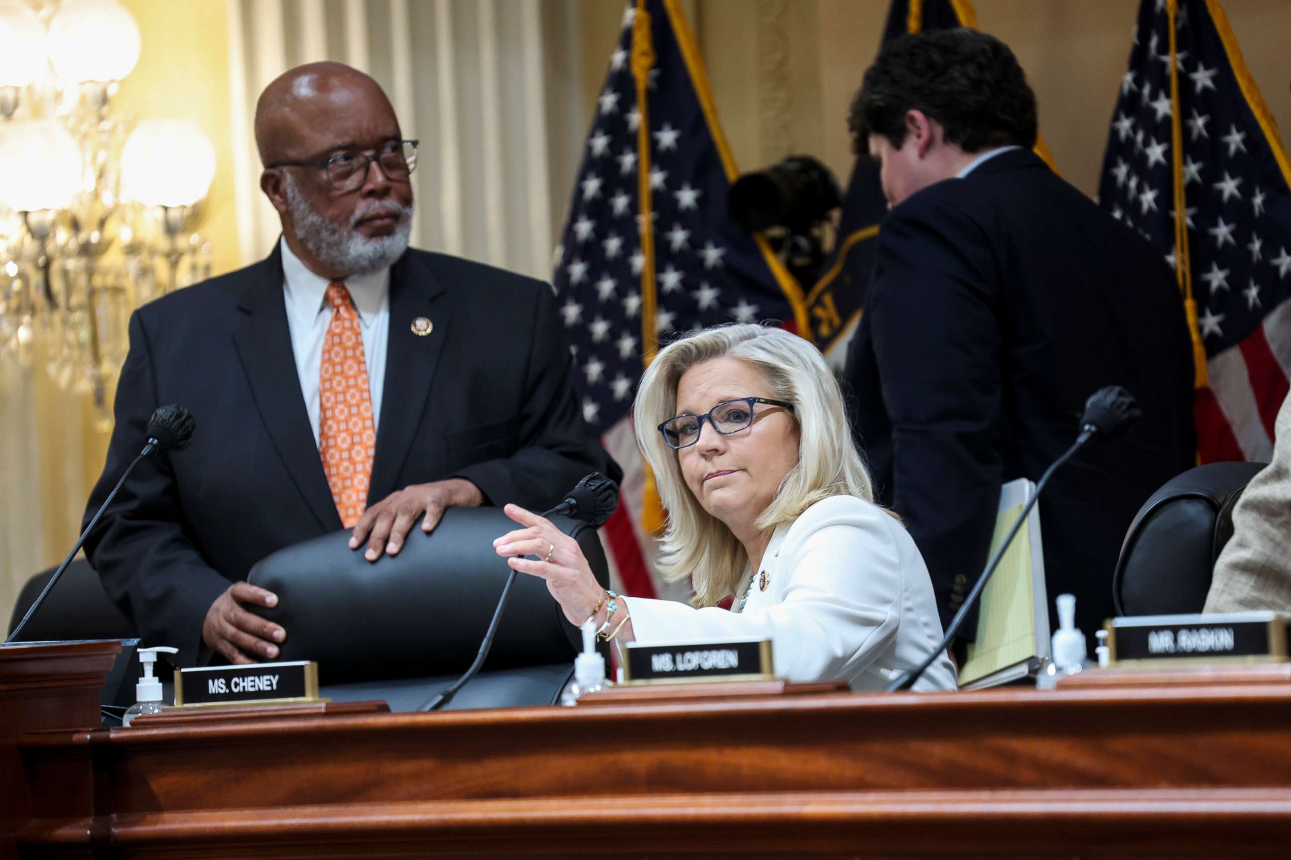 PHOTO: Rep. Liz Cheney attends the hearing on the January 6th investigation in the Cannon House Office Building in Washington, June 23, 2022.