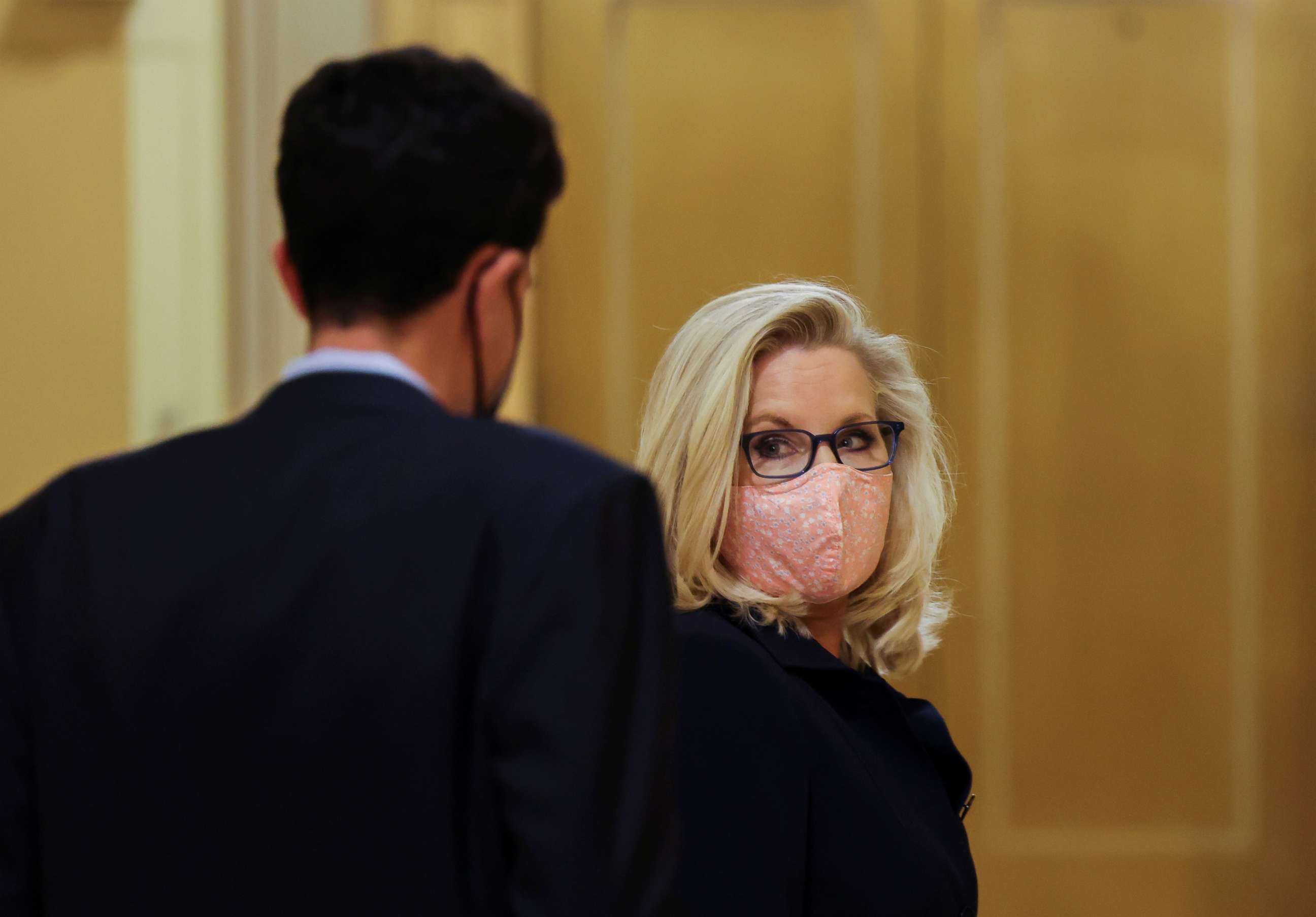 PHOTO: Rep. Liz Cheney arrives for a House vote at the U.S. Capitol in Washington, May 11, 2021.