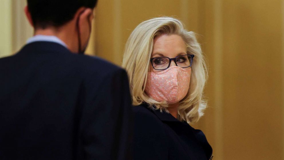 PHOTO: Rep. Liz Cheney arrives for a House vote at the U.S. Capitol in Washington, May 11, 2021.