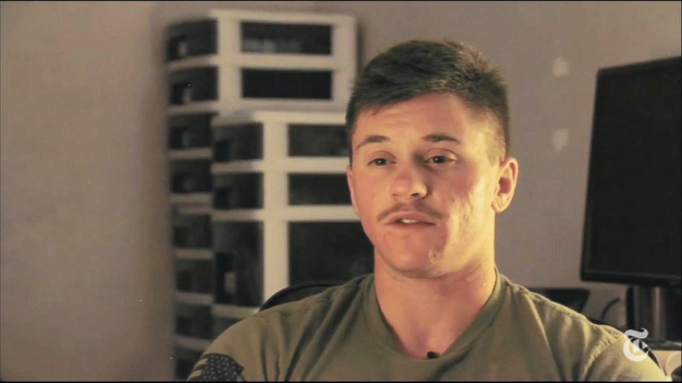 PHOTO: Logan Ireland, pictured, is a security forces airman who is transgender. He is seen here in this "Transgender, at War and in Love" documentary available on The New York Times.