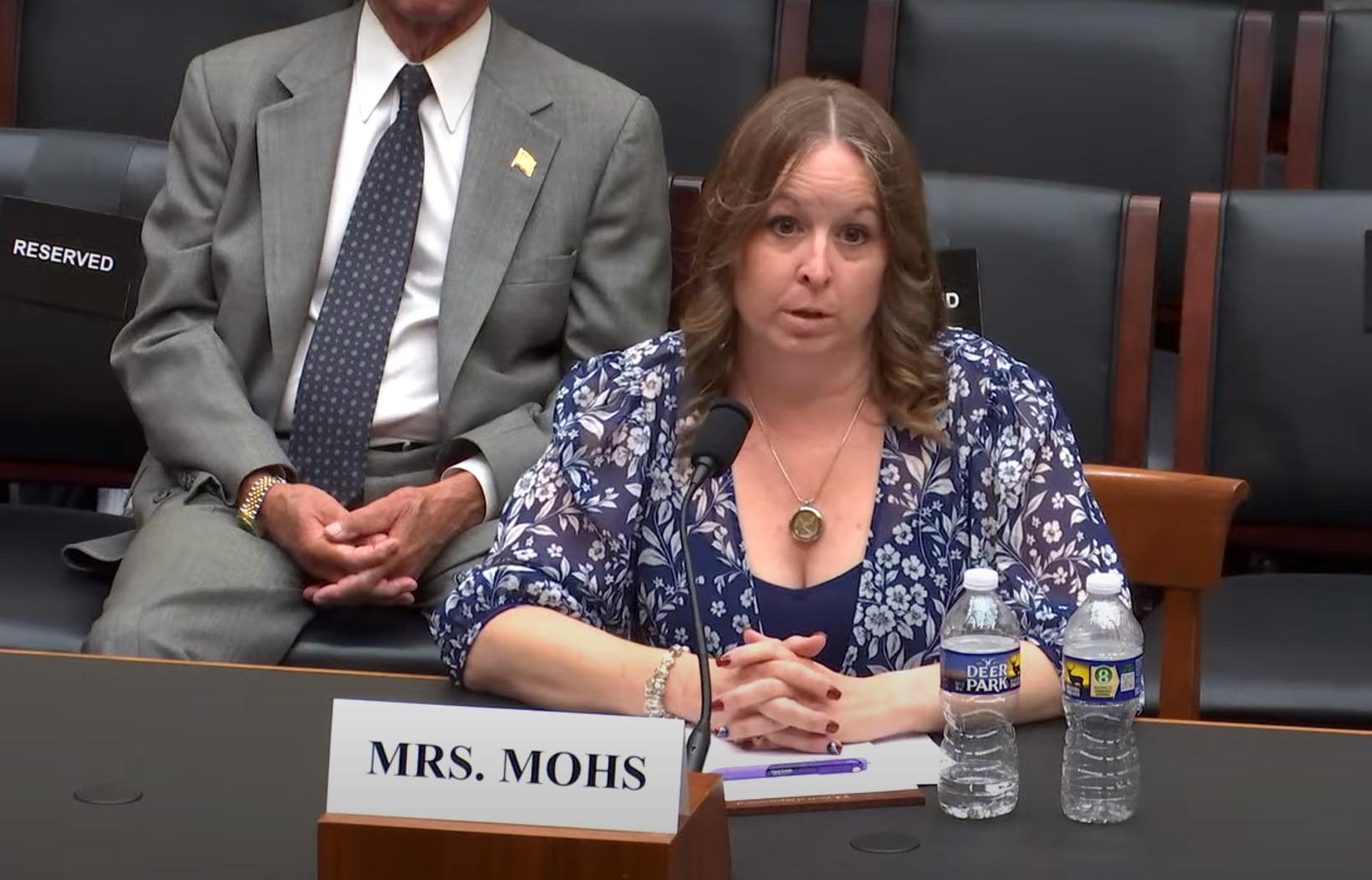 PHOTO: Lorie Mohs, mother of a Home Depot security guard that was killed, testifies at a subcommittee hearing on the rise in organized retail crime, in Washington, D.C., on June 13, 2023.