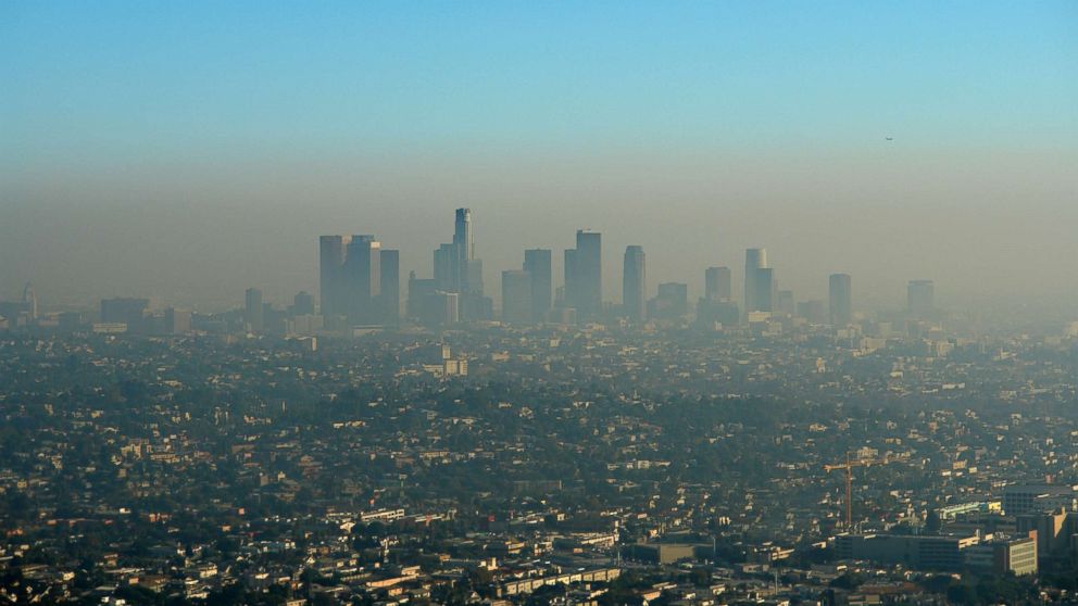 Los Angeles covered in smog in this undated photo.