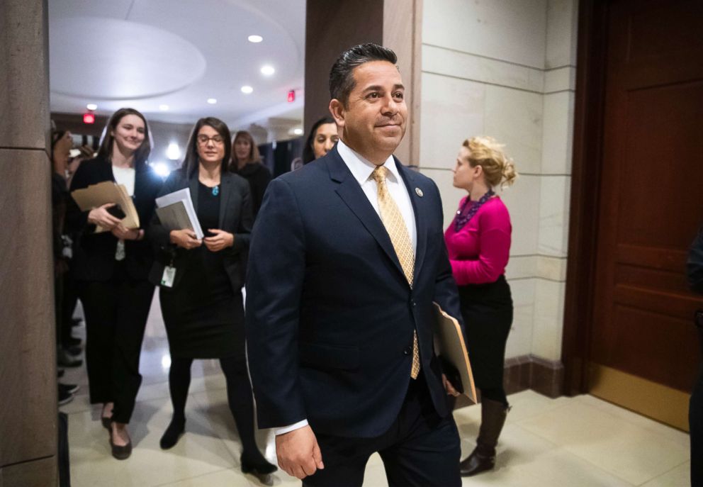 PHOTO: Rep. Ben Ray Lujan, D-N.M., who helped usher in the majority as chairman of House Democrats' campaign committee, arrives for the House Democratic Caucus leadership elections at the Capitol, Nov. 28, 2018. 